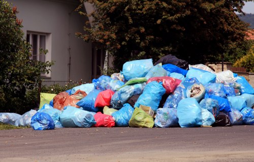 Variety of business waste types including paper and electronics