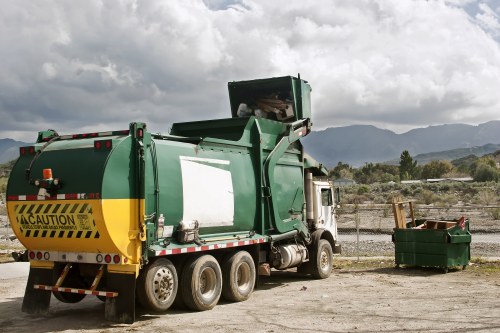 Modern waste clearance technology working on-site