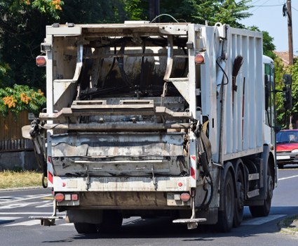 Organic waste being transferred to anaerobic digestion facility mid-route